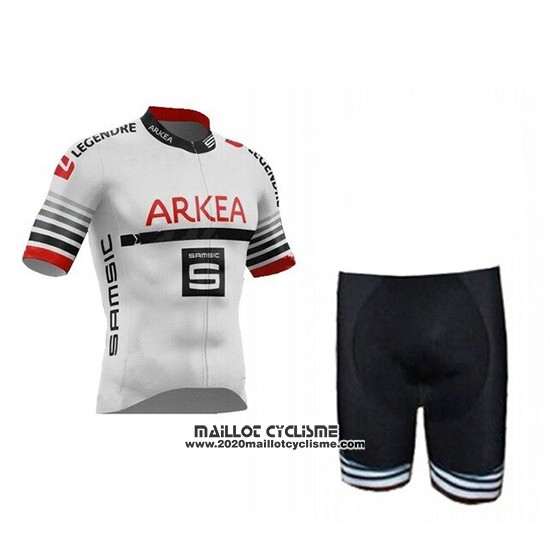 2019 Maillot Ciclismo Arkea Samsic Blanc Rouge Manches Courtes et Cuissard